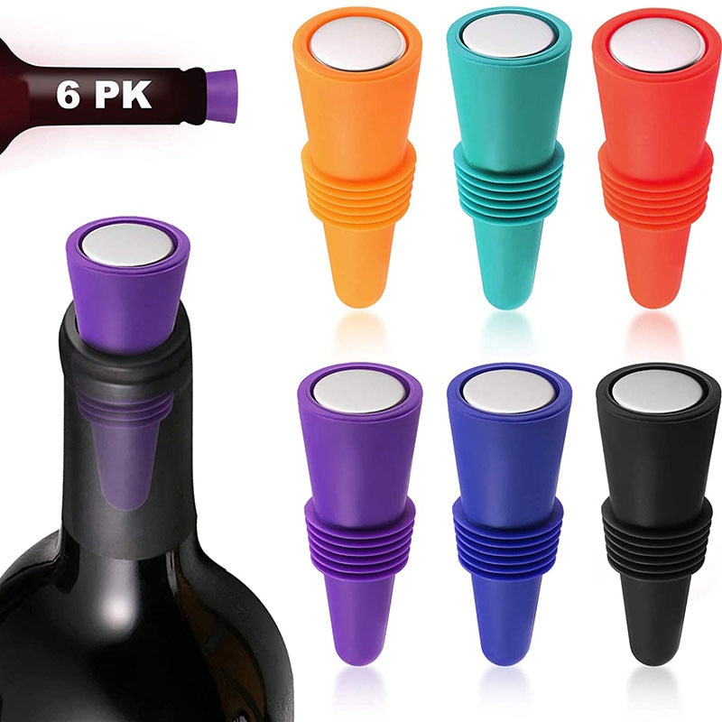 Silicone Wine Bottle Stopper Set